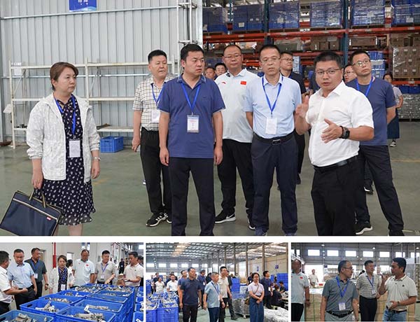 领导一行参观了亚博YABO产品展厅和车间